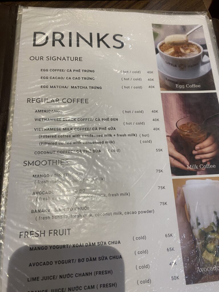 Little HaNoi Egg Coffee エッグコーヒー