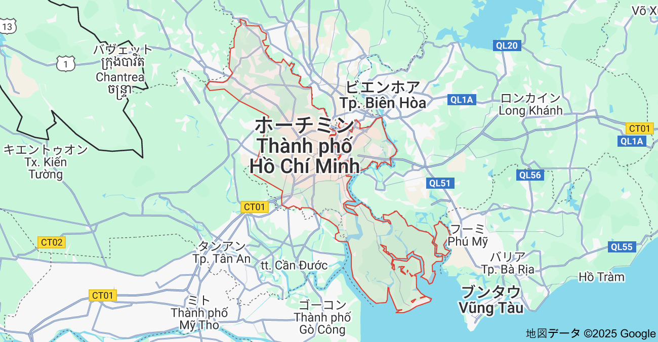 ホーチミンの地図