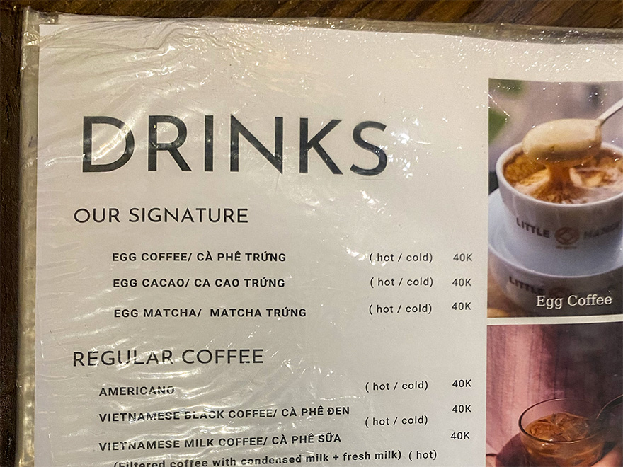 Little Hanoi Egg Coffee