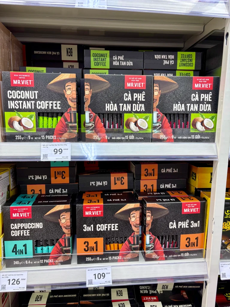ホーチミン土産に人気のコーヒーブランド「Mr. Viet（ミスターベトナム）」。おじさんのレトロなイラストが可愛い、WinMartで買える本格ベトナムコーヒー。