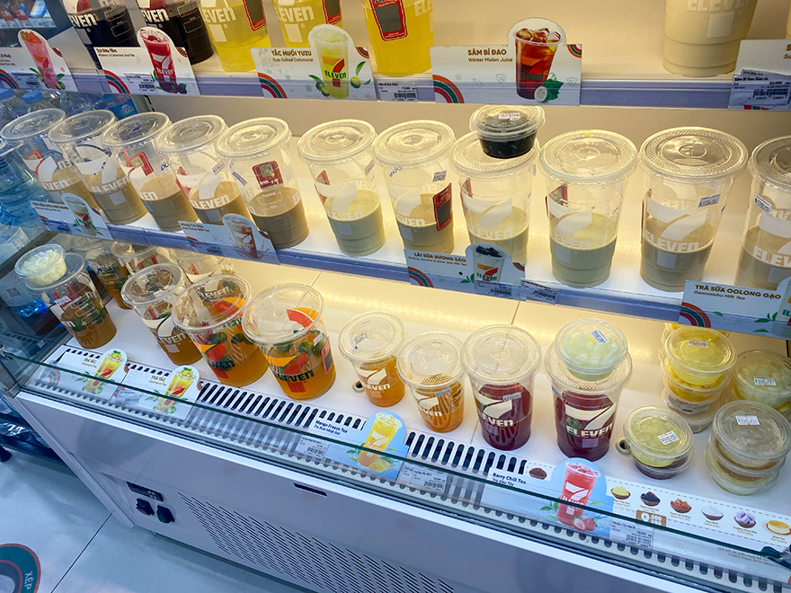 ホーチミンのセブンイレブンのドリンク